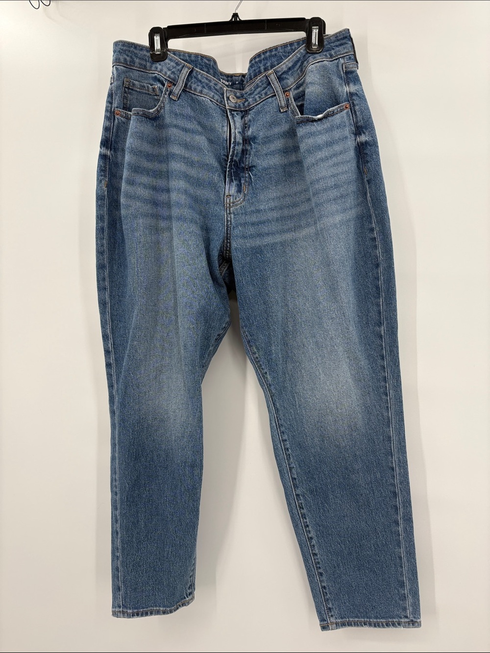 Old Navy High-Rise Curvy OG Straight Tapered Blue Jeans Size 18